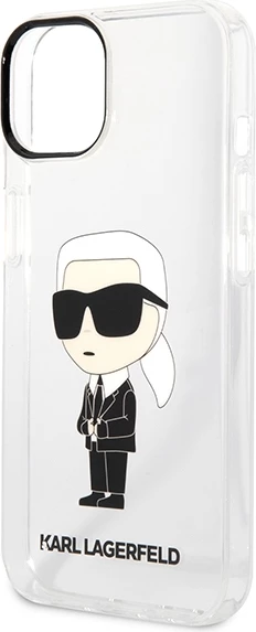 Mbështjellës Karl Lagerfeld Ikonik për iPhone 14 Plus, Transparent