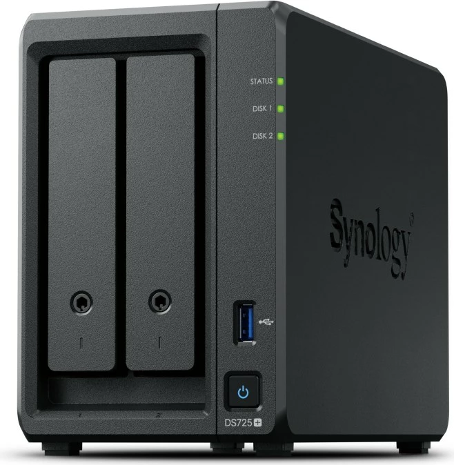 Kasë NAS Synology DiskStation DS725+, Ryzen Embedded R1600, 4 GB DDR4, 0 TB, E zezë