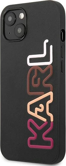 Mbështjellës Karl Lagerfeld për iPhone 13, 6.1", Hardcase, Multipink Brand, i zi