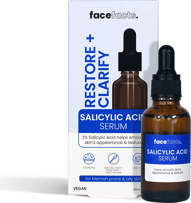 Face Facts Restore &amp; Clarify Salicylic Acid Serum - 30ml