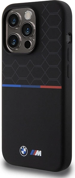 Mbështjellës BMW M Silicone Pattern MagSafe për iPhone 15 Pro, i zi