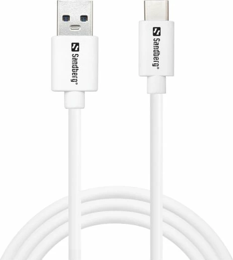 Kabllo USB-C 3.1 në USB-A 3.0 Sandberg 136-15 1 m, e bardhë