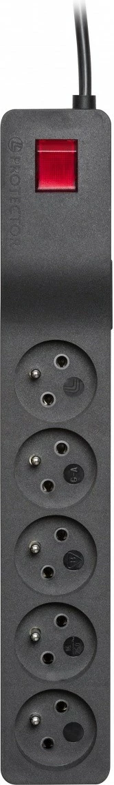 Kasë mbrojtëse Lestar ZX 510, 5 prizë, 1.5m, e zezë