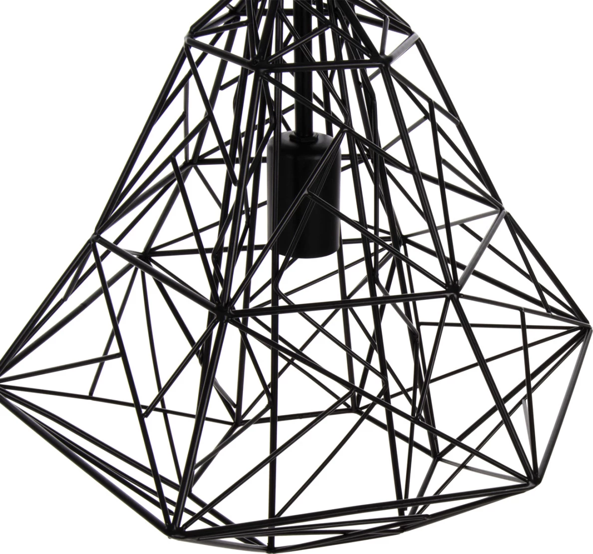 Llambë varëse tavani, kapak rrjetë metali e zezë, FH4067, 36x30x130H cm