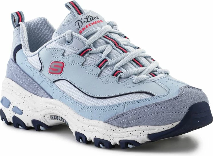 Atlete për femra Skechers, blu dhe gri/argjendtë