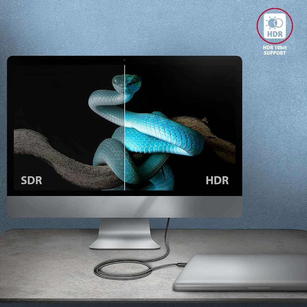 Kabllo USB-C në USB-C, AXAGON BUCM4X-CM05AB, USB4 40 Gb/s, PD 240W, 0.5 m, 8K, e zezë