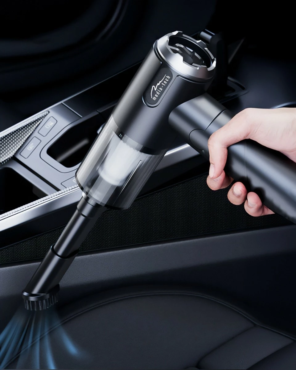 Fryrës/aspirator dore 2‑në‑1 Media‑Tech MT6538 65W 6800Pa 30 m/s LED bateri USB‑C, i zi, set me aksesorë