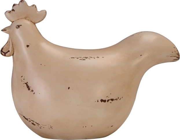 Dekor gjel, polirezine, ngjyrë bezhë, 23x12x18cm