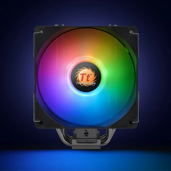 Cooler Thermaltake UX 210 ARGB, 12cm, për procesor, me drita RGB, zi/bardhë