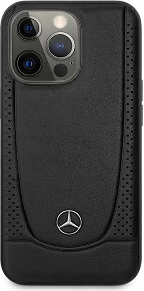 Mbështjellës Mercedes MEHCP15XARMBK për iPhone 15 Pro Max 6.7", lëkurë, zi