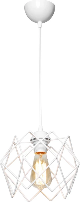 Llambë tavani një-dritëshe E27 Teeby metalike, ngjyrë e bardhë, Φ22x17cm