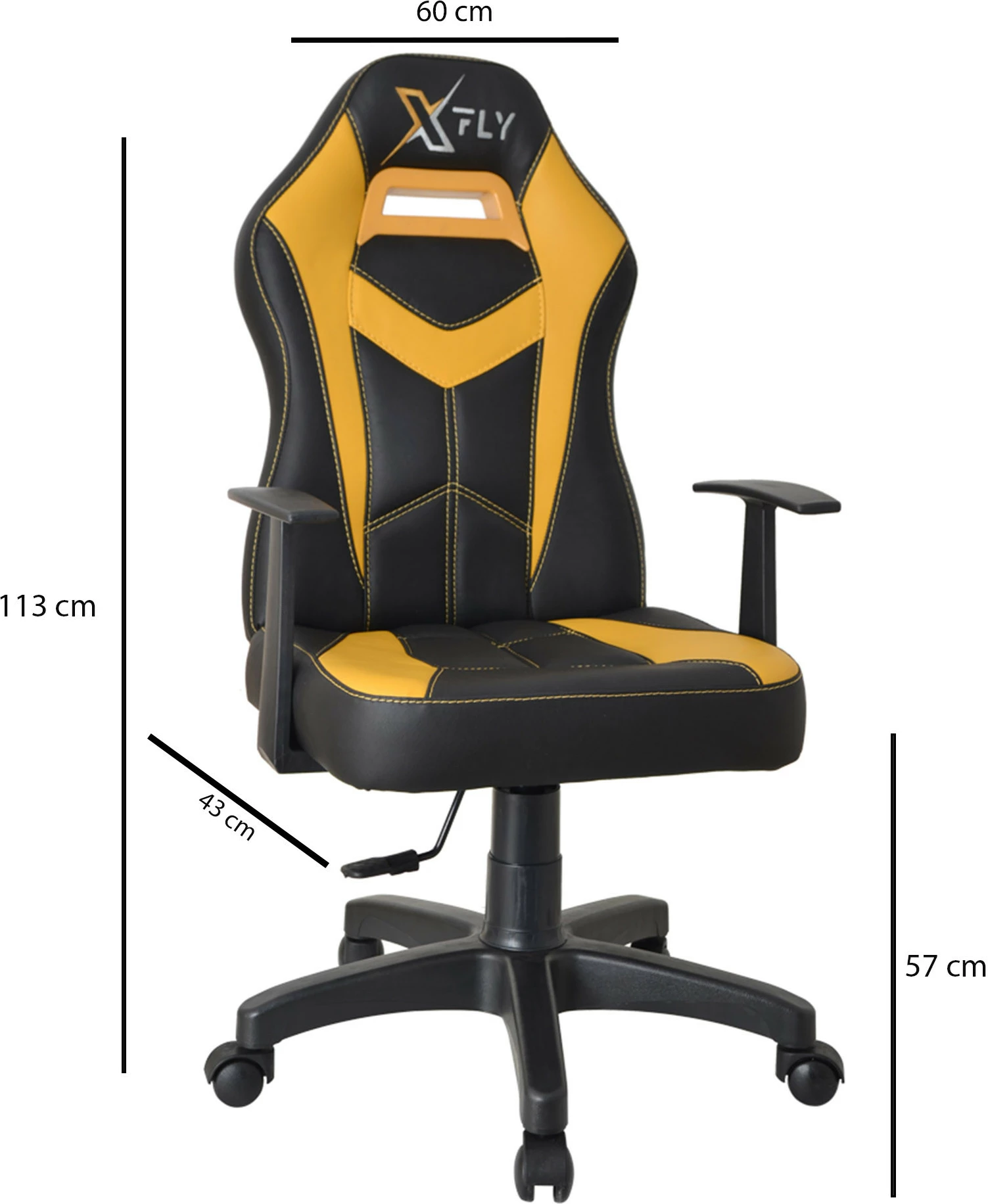 Karrige gaming Skye Decor, XFly Machete, e verdhë