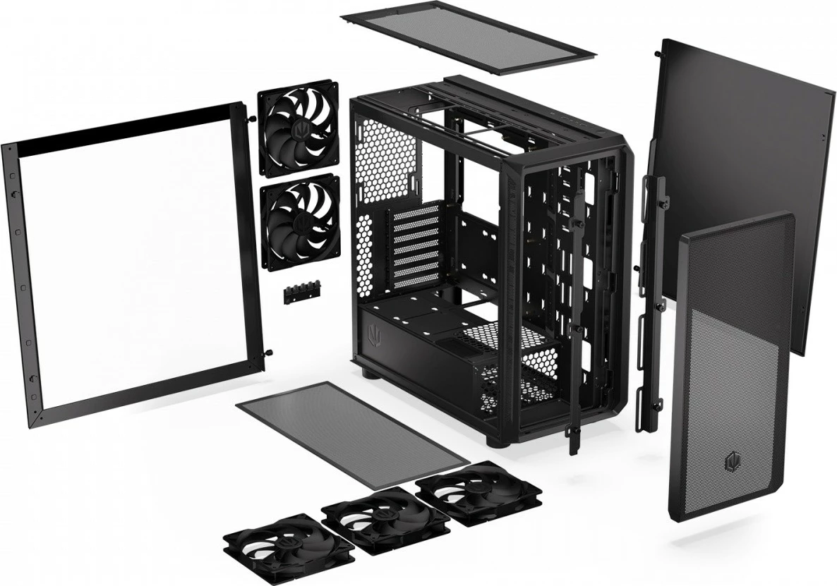 Kasë Endorfy ARX 700 Air EY2A012, Midi Tower, ATX, xham i temperuar, e zezë