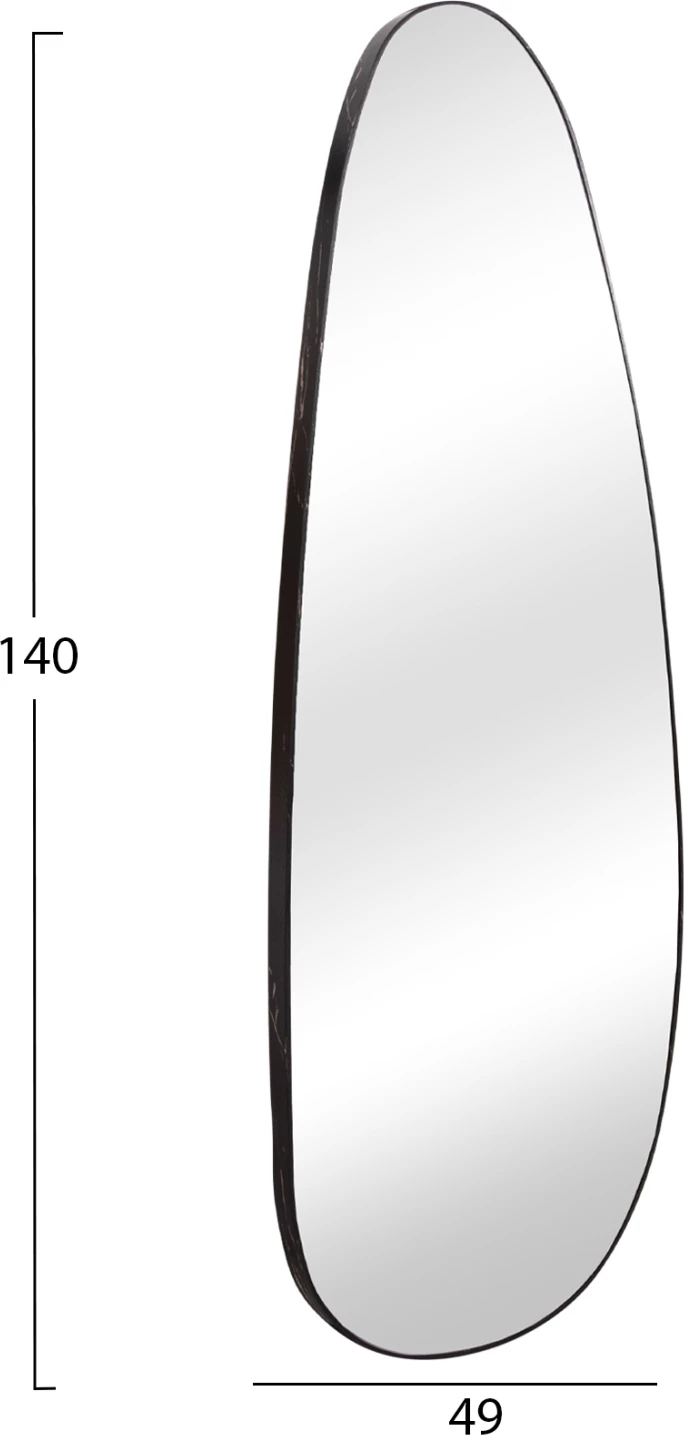 Pasqyrë muri CRITHER FH4486.01 kornizë MDF ngjyrë mermeri të zi 49x140Hcm.