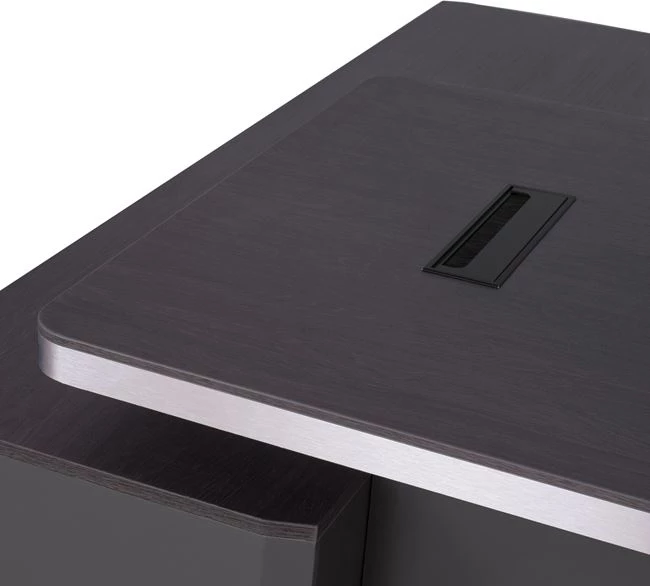 Tavolinë profesionale për zyre, kënd i djathtë, ngjyrë trëndafili, FH2083R, 220x180x76 cm