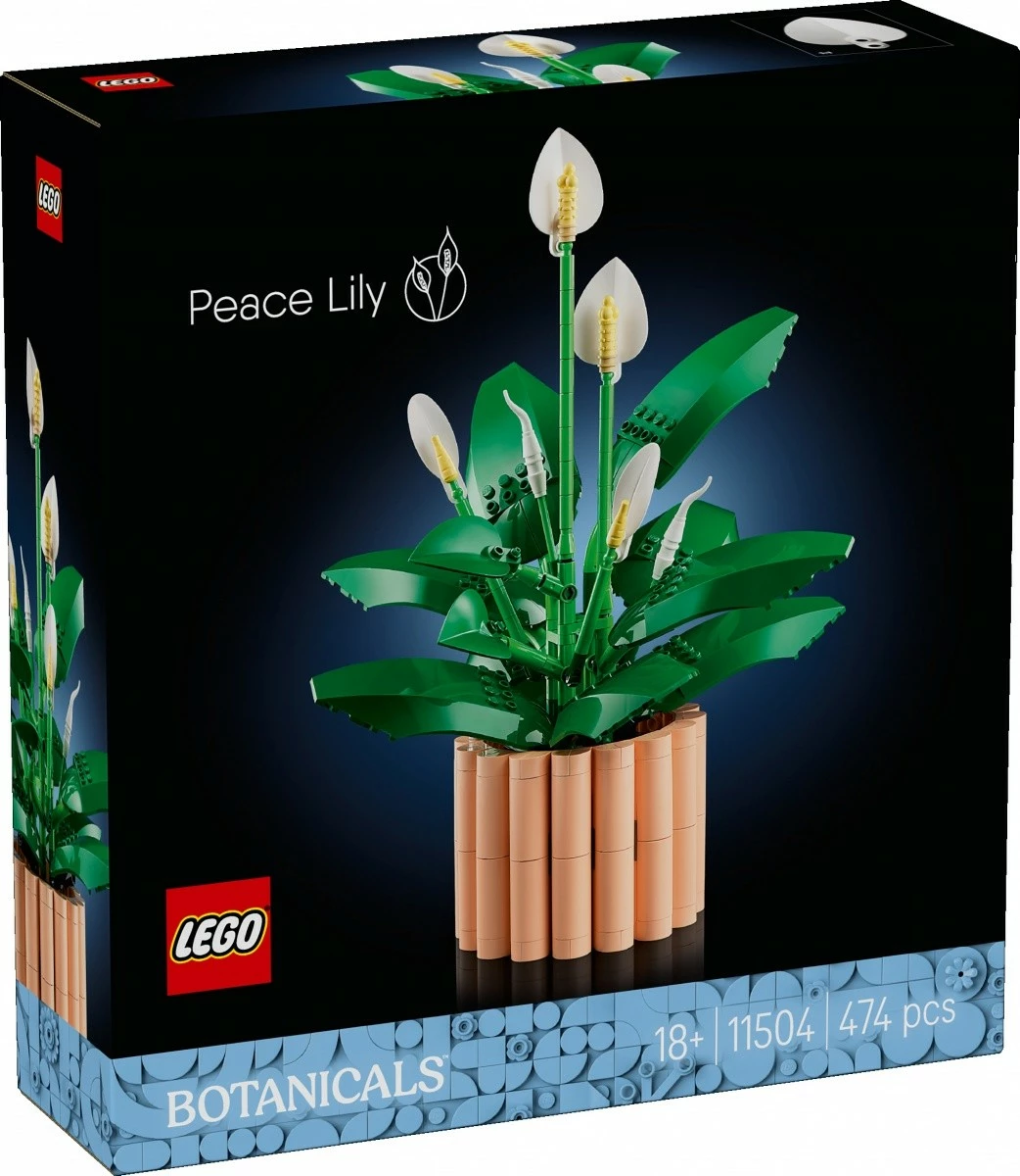 Set ndërtimi, LEGO, Botanicals Peace Lily 11504, 474 pjesë, 19x14x8 cm, 18+, pjeshkë