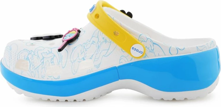 Këpucë Crocs për femra, të bardha/kaltër